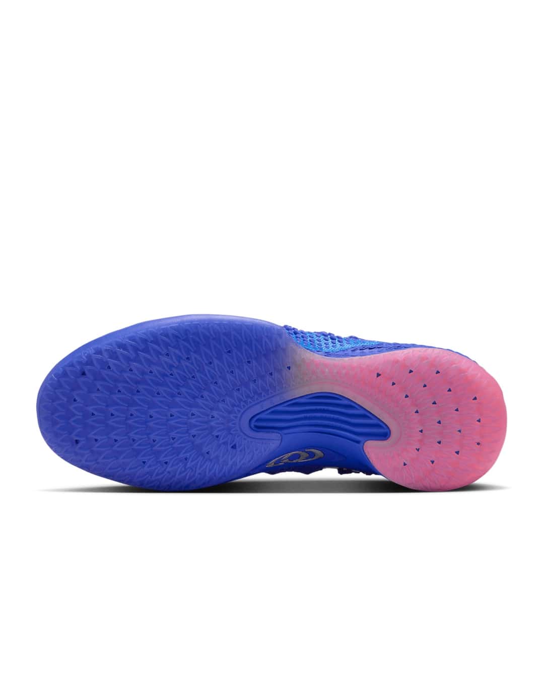Suela de la Nike Caitlin 1 Caitlin Blue con goma traslúcida en degradé de azul a rosa y tracción multidireccional