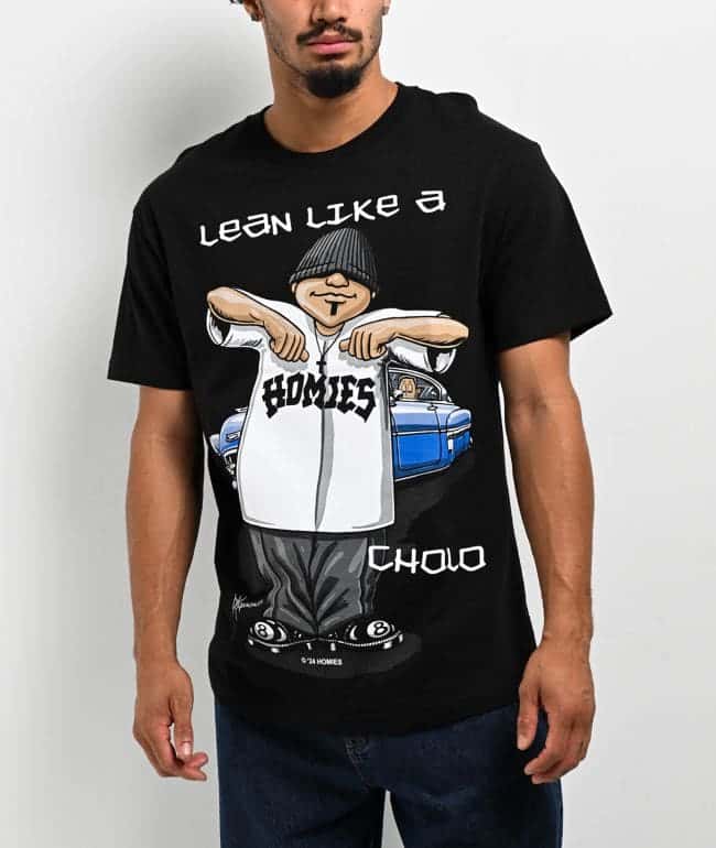 DGA Homies Lean Like A Cholo Black T-Shirt