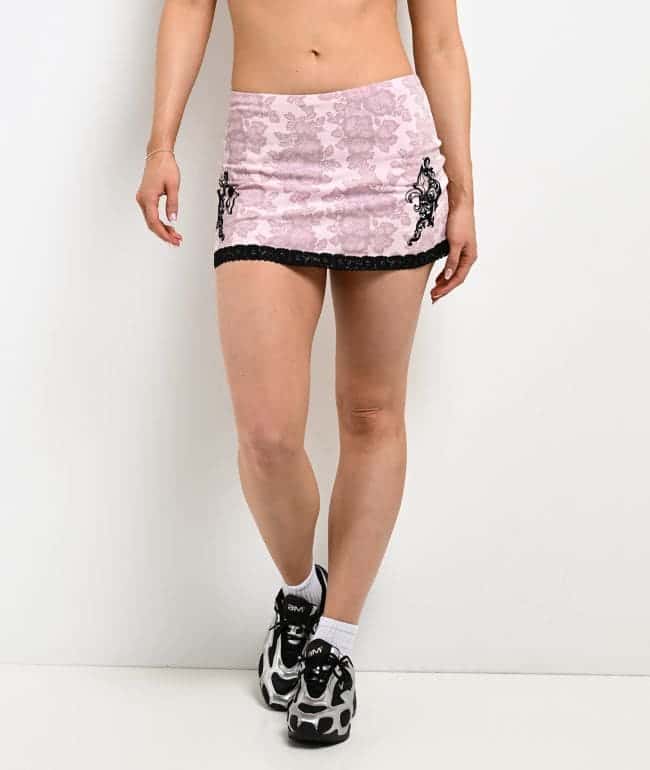 Ninth Hall Khloe Pink-A-Boo Lace Skirt